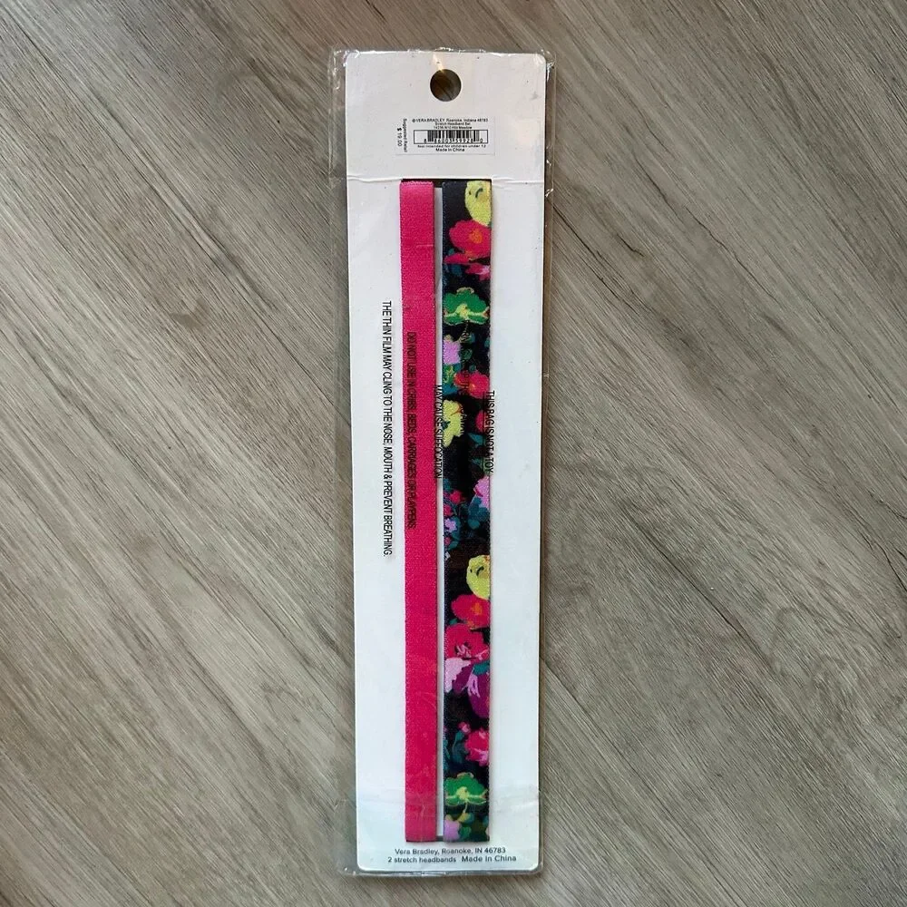 Vera Bradley Stretch Headband Set Hilo Meadow Pattern NEW in Package NWT